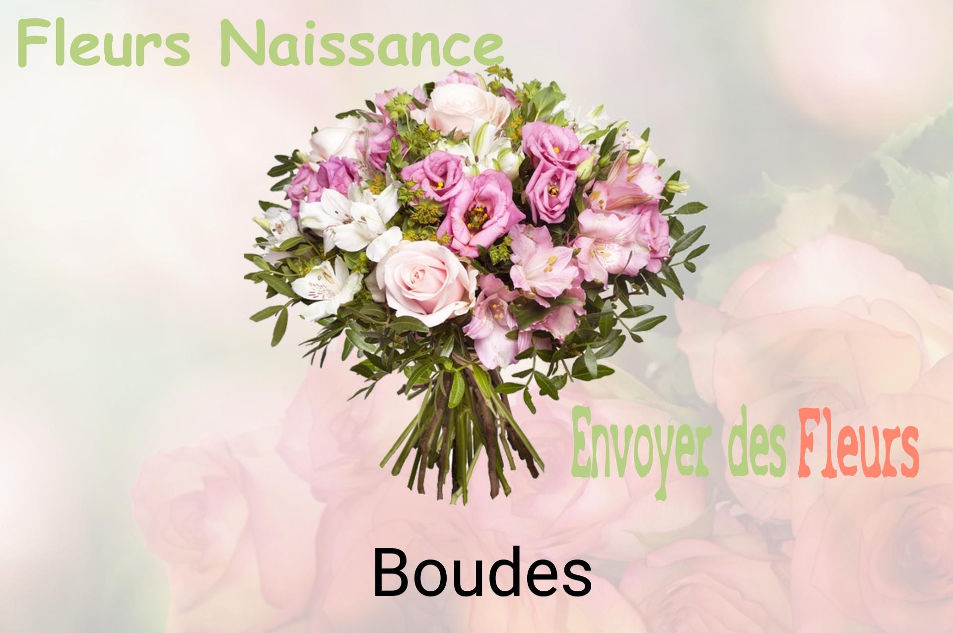 Bouquet de fleurs de naissance livré à Boudes